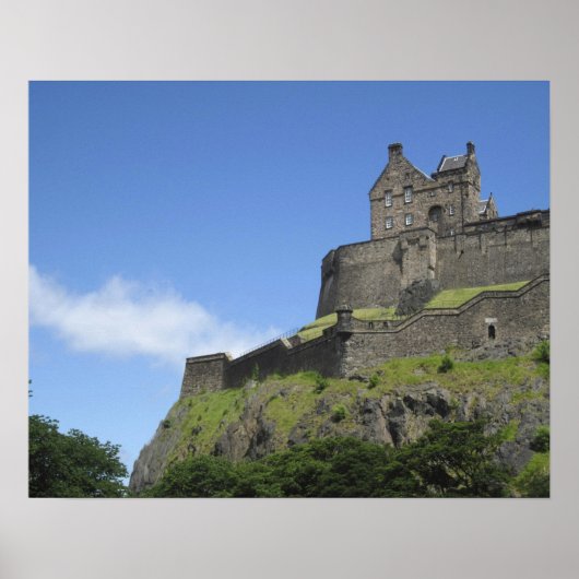 Uitzicht op Edinburgh Castle, Edinburgh, Schotland Poster (Voorkant)