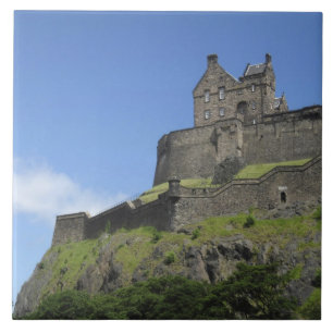 Uitzicht op Edinburgh Castle, Edinburgh, Schotland Tegeltje