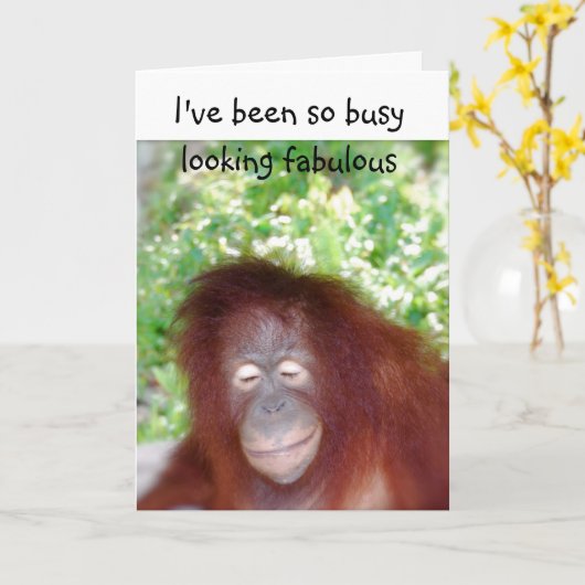 Uitzicht op een fantastische late verjaardag Humor Kaart (Gele Bloem)