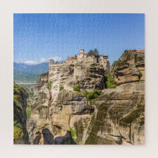 uitzicht op een van de monasteries van de Meteora  Legpuzzel (Verticaal)