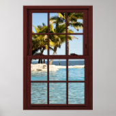 Uitzicht op Fiji Island #2 van 3 Afbeeldingen raam Poster (Voorkant)