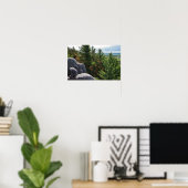 Uitzicht op Forest Valley bij Castle Mound Poster (Thuiskantoor)