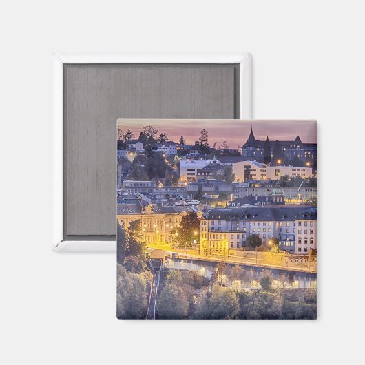 Uitzicht op Fribourg in de vroege avond Magneet (Voorkant / Achterkant)