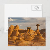 Uitzicht op geërodeerde rots-paddenstoelen briefkaart (Voorkant / Achterkant)