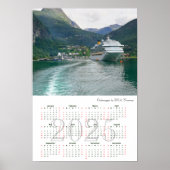 Uitzicht op Geiranger in 2014, Noorwegen Poster (Voorkant)