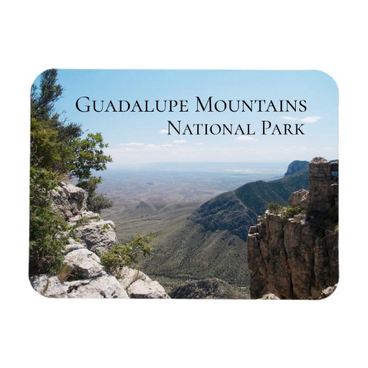 Uitzicht op Guadalupe Mountains Magneet (Horizontaal)
