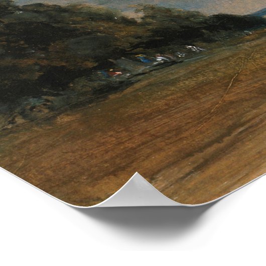 Uitzicht op Hampstead Heath - John Constable Poster (Hoek)