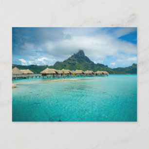 Uitzicht op het briefkaart Bora Bora