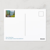Uitzicht op het Comomeer door potbloemen Briefkaart (Achterkant)