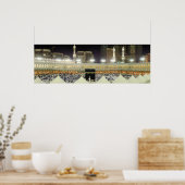 Uitzicht op het dak van Hadj Pelgrims aan de Ka'ab Poster (Keuken)