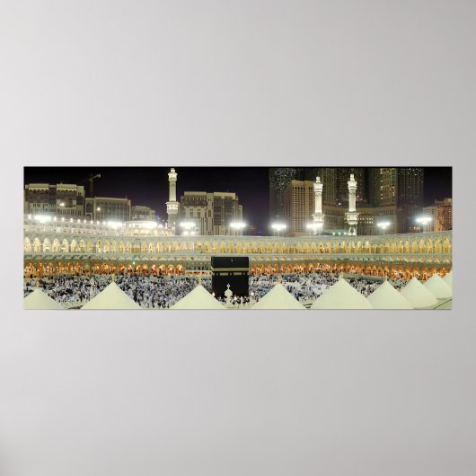 Uitzicht op het dak van Hadj Pelgrims aan de Ka'ab Poster (Voorkant)
