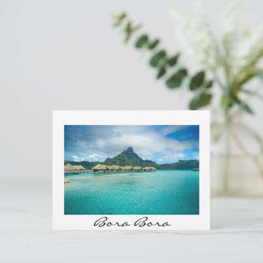 Uitzicht op het eiland Bora Bora Briefkaart (Staand voorkant)