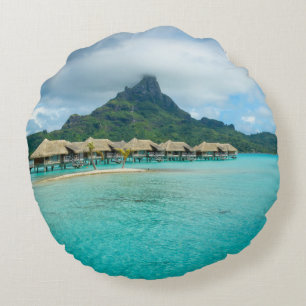 Uitzicht op het eiland Bora Bora Rond Kussen