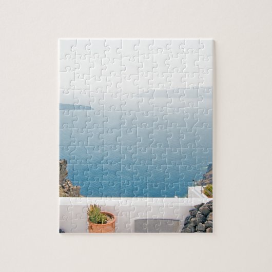 Uitzicht op het eiland Santorini Legpuzzel (Verticaal)
