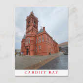 Uitzicht op het Pierhead-gebouw in Cardiff Bay op  Briefkaart (Voorkant)