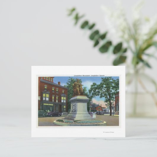 Uitzicht op het Plein van de Longmeeuw Briefkaart (Staand voorkant)