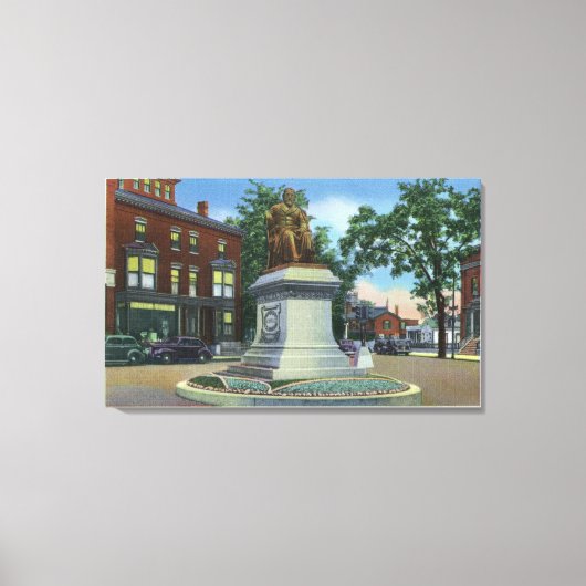 Uitzicht op het Plein van de Longmeeuw Canvas Afdruk (Voorkant)