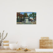 Uitzicht op het Plein van de Longmeeuw Poster (Keuken)