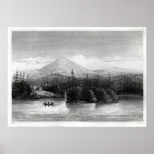 Uitzicht op het Raquette Lake Poster (Voorkant)