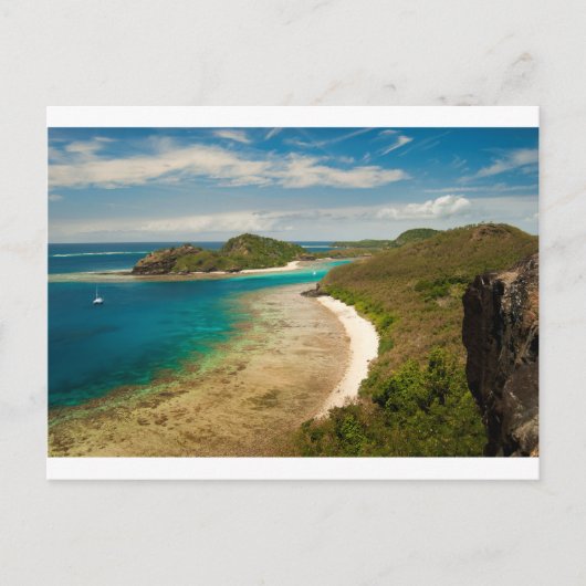 Uitzicht op het strand van Fiji Briefkaart (Voorkant)