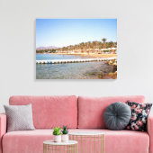 Uitzicht op het zandstrand Terrazzina Canvas Afdruk (Insitu (Woonkamer))