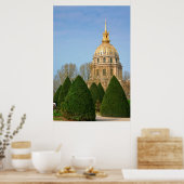 Uitzicht op Les Invalides Eglise Du Dome Poster (Keuken)
