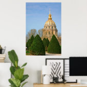 Uitzicht op Les Invalides Eglise Du Dome Poster (Thuiskantoor)