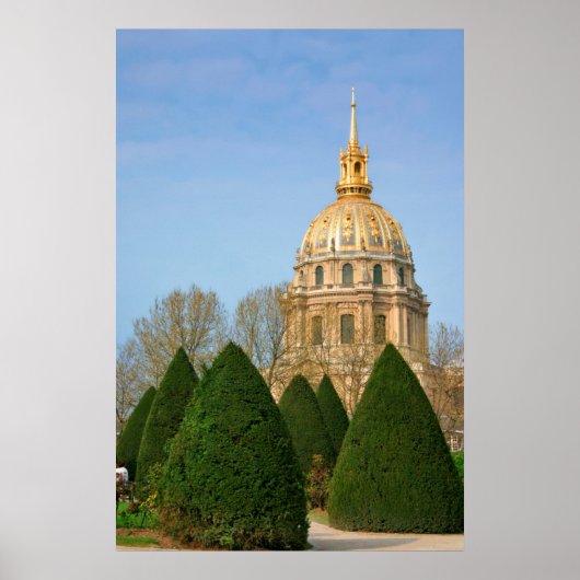 Uitzicht op Les Invalides Eglise Du Dome Poster (Voorkant)