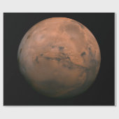 Uitzicht op Mars (De Rode Planeet) Cadeaupapier (Vlak)