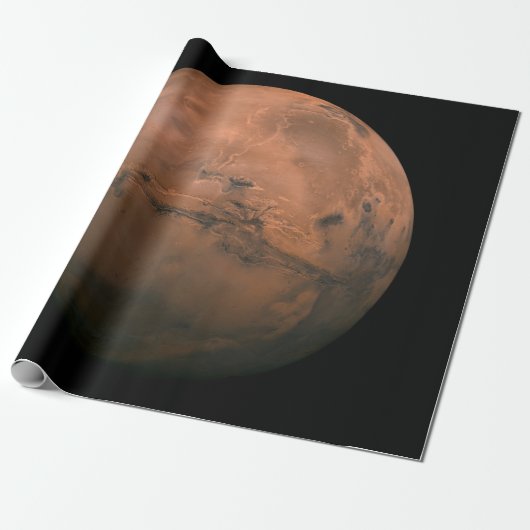 Uitzicht op Mars (De Rode Planeet) Cadeaupapier (Uitgerold)
