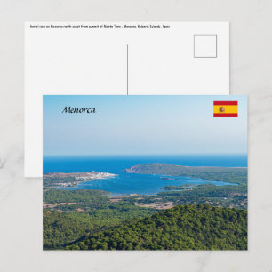 Uitzicht op Menorca van de top van Monte Toro Briefkaart