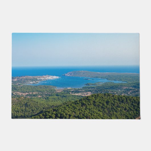 Uitzicht op Menorca van de top van Monte Toro Deurmat (Voorkant)