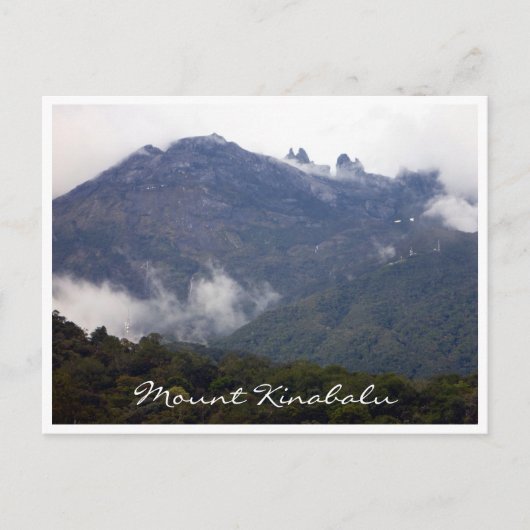 uitzicht op mount kinabalu briefkaart (Voorkant)