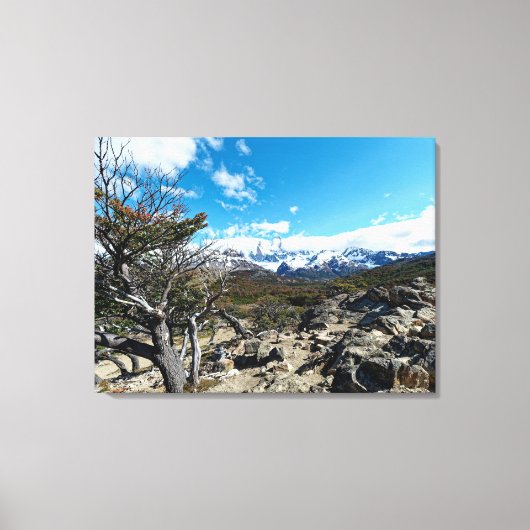 Uitzicht op Mt Fizroy Canvas Afdruk (Voorkant)