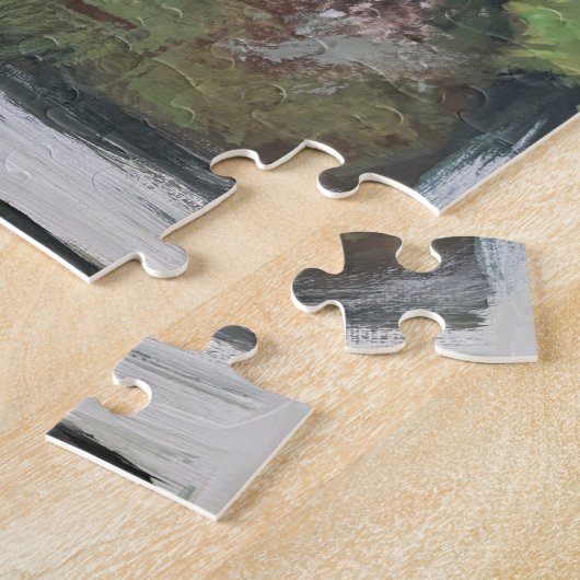 Uitzicht op Multnomah Falls Legpuzzel (Zijkant)