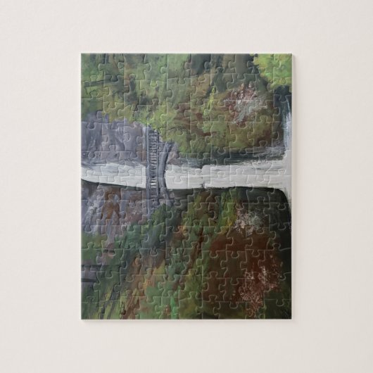 Uitzicht op Multnomah Falls Legpuzzel (Verticaal)