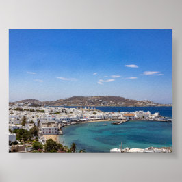 Uitzicht op Mykonos Griekenland Poster