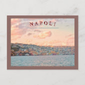 UITZICHT OP NAPOLI/NAPELS, ITALIË ZONSONDERGANG VA BRIEFKAART (Voorkant)