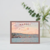 UITZICHT OP NAPOLI/NAPELS, ITALIË ZONSONDERGANG VA BRIEFKAART (Staand voorkant)