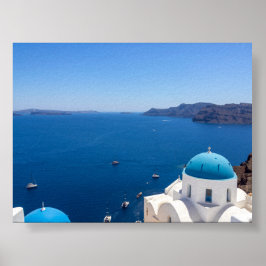 Uitzicht op Oia Santorini Poster