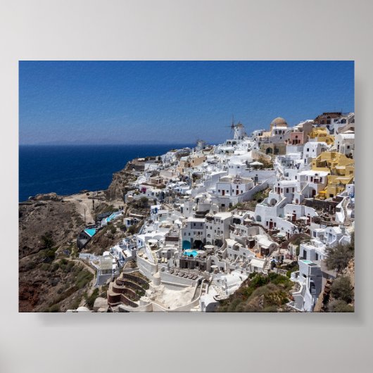Uitzicht op Oia Santorini Poster (Voorkant)