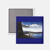 Uitzicht op Peace River Magneet (Voorkant / Achterkant)