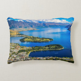 Uitzicht op Queenstown van Bob's Peak, Nieuw-Zeela Accent Kussen