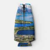 Uitzicht op Queenstown van Bob's Peak, Nieuw-Zeela Flesjeskoeler (Achterkant)