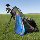 Uitzicht op Queenstown van Bob's Peak, Nieuw-Zeela Golfhanddoek (Groen)