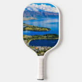 Uitzicht op Queenstown van Bob's Peak, Nieuw-Zeela Pickleball Paddle (Achterkant)