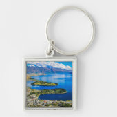 Uitzicht op Queenstown van Bob's Peak, Nieuw-Zeela Sleutelhanger (Voorkant)