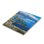 Uitzicht op Queenstown van Bob's Peak, Nieuw-Zeela Tegeltje (Zijkant)