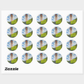 Uitzicht op River Front Park Ronde Sticker (Vel)