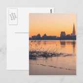 Uitzicht op Rostock in zonsopgang Briefkaart (Voorkant / Achterkant)
